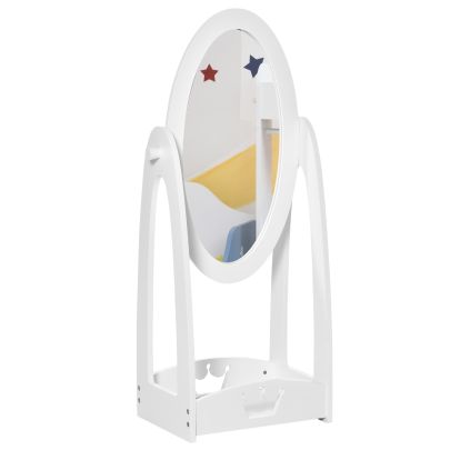   Free Standing Kids' Dressing Mirror with storage For 3- 8 Years Old White