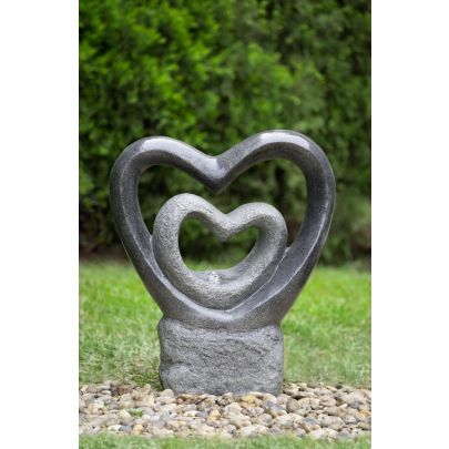 Maryville Bubbling Hearts Contemporary Water Feature