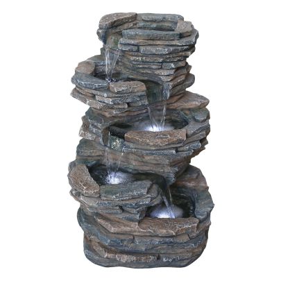 Hereford Slate Falls Rock Fall Solar Powered Water Feature