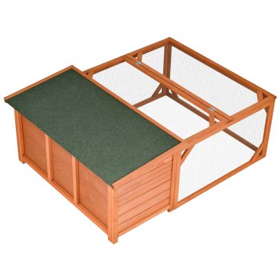 Rabbit Hutch Off-ground Small Animal Guinea Pig House 125.5 x 100 x 49cm