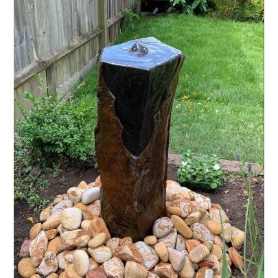 Basalt Fountain Polished Top (60x22.5x22.5) Solar Water Feature