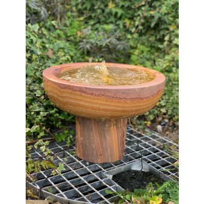 Eastern Bowl With Round Column (35x45x45) Solar Water Feature