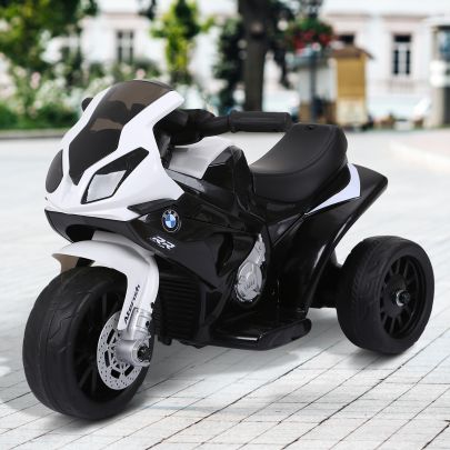 HOMCOM Electric Kids Ride on BMW Motorbike W/Headlights and Music, 6 V-Black