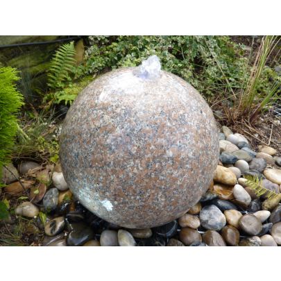 Eastern Grey Granite Polished Sphere (60x60x60) Solar Water Feature