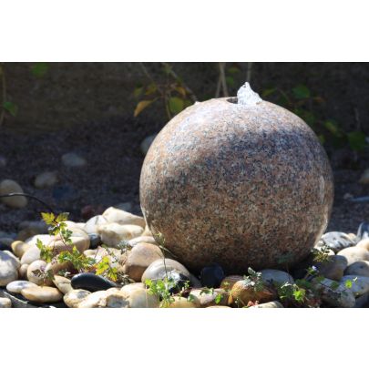 Eastern Pinky Granite Polished Sphere (40x40x40) Solar Water Feature