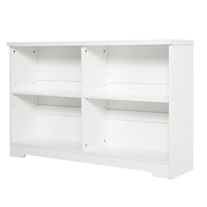 MDF 2-Tier Bookcase Unit White