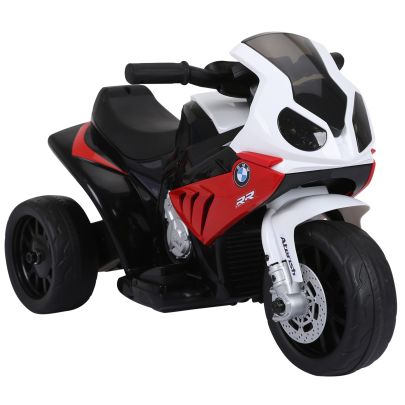 HOMCOM Electric Motorbike for Kids Ride on BMW Motorbike W/Headlights and Music, 6 V-Red