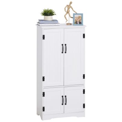  Modern Freestanding Storage Hutch Furniture with 2 Large Doors and 2 Small Doors
