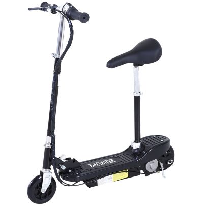 HOMCOM Outdoor Ride On Powered Scooter 120W Motor Bike 2 x 12V Battery Black