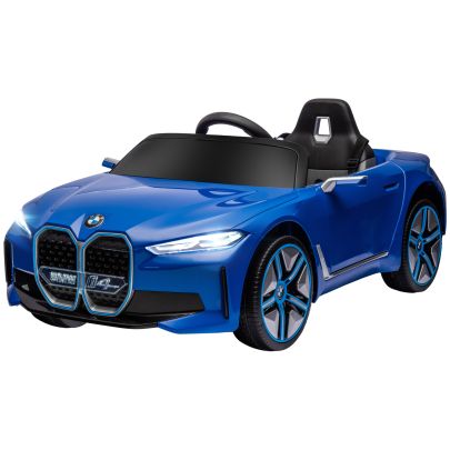 HOMCOM BMW i4 Licensed 12V Kids Electric Ride On Car, Blue