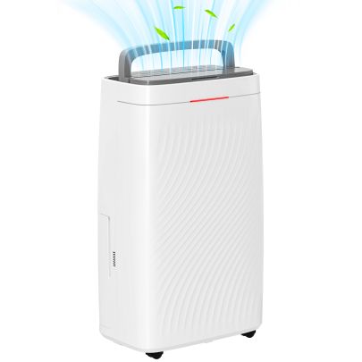 HOMCOM 16L Multi Mode Dehumidifier, with Wheels White