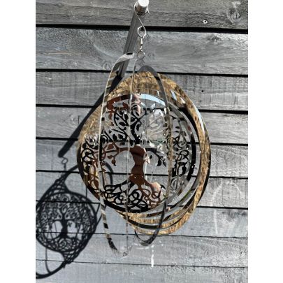 Stainless Steel Wind Spinner - Tree of Life 4