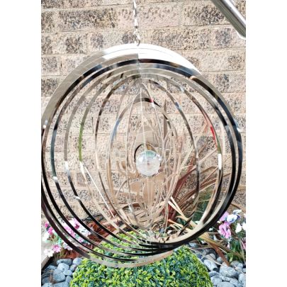 Stainless Steel Wind Spinner - Lotus