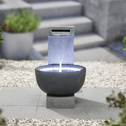 Kelkay Solitary Pour with lights Water Feature