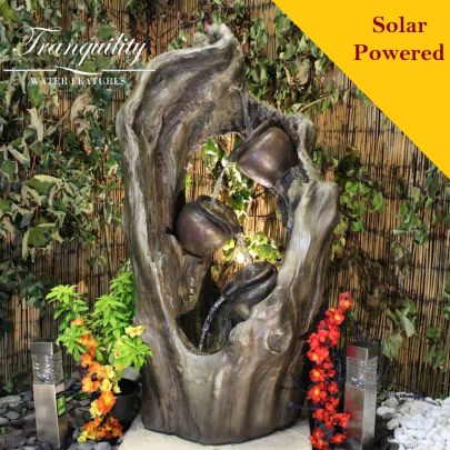 Woodland Trio Wood Effect Water Feature