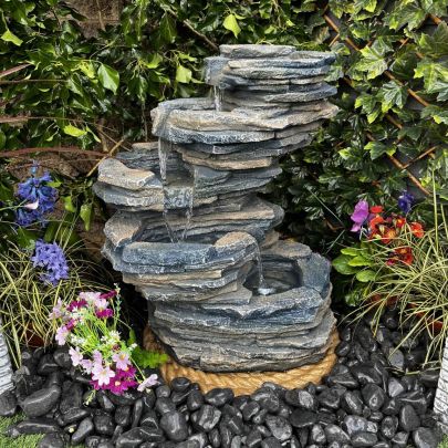 Solar Powered Corallina Rock Fall Water Feature