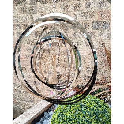 Stainless Steel Wind Spinner - Tree of Life 5