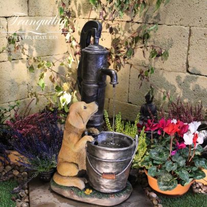 Puppy Fountain Traditional Water Feature