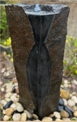Eastern Basalt Column With Polished Cut Out (90x35x35) Solar Water Feature