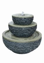 Bexhill Stacked Stone Modern Solar Water Feature