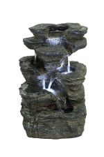 Indiana Slate Falls Rock Effect Solar Water Feature