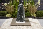 Marble Monolith Shamrock Green 50cm Natural Stone Solar Water Feature