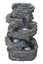 Hereford Slate Falls Rock Effect Solar Water Feature