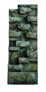 Aqua Creations Large Grey Water Wall Rock Effect Solar Powered Water Feature