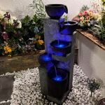 Ignis Cascade Contemporary Solar Water Feature