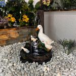 Duck Family Animal Fountain Water Feature