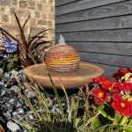 Sandstone Babbling Bowl & Sphere 45cm Natural Stone Solar Water Feature