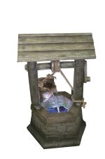 Medium Stone Wishing Well Traditional Solar Water Feature
