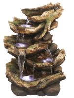 Solar 6 Fall Driftwood Water Feature