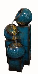 Teal Tranquil Pour Traditional Solar Water Feature