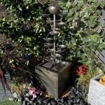 Zinc Pouring Cups Modern Metal Solar Water Feature