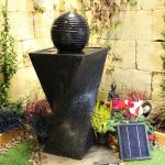 Day and Night Contemporary Water Feature Solar Powered