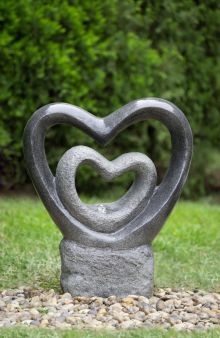 Maryville Bubbling Hearts Contemporary Water Feature