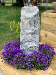 Eastern Purple Monolith Large (85x35x35) Solar Water Feature