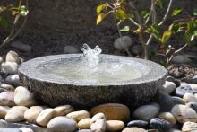 Eastern Grey Granite Babbling Bowl Small (12x45x45) Solar Water Feature