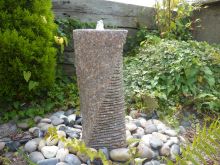 Eastern Pinky Granite Twist Two Chiselled & Two Polished Sides (75x22x22) Water Feature