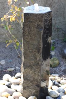 Eastern Basalt Column With 2 Polished Sides (40x25x25) Solar Water Feature
