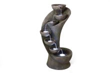 7 Bowl Twist Contemporary Water Feature