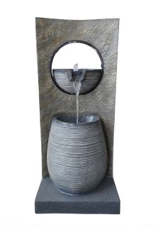 Newport Pouring Bowl Contemporary Solar Water Feature