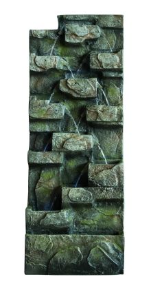 Large Grey Water Wall Rock Effect Solar Water Feature