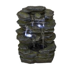 Leith Slate Falls Rock Effect Solar Water Feature