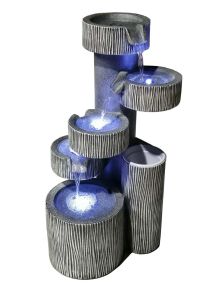 Wyoming Stacked Bowls Modern Water Feature