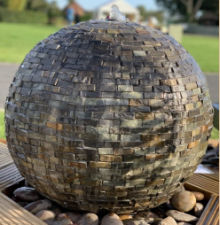 Eastern Tiled Sphere (50x50x50) Solar Water Feature
