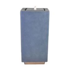 Ivyline Elite LED Large Cube Grey Contemporary Water Feature