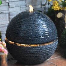 Woodlodge Fire Ball Contemporary Water Feature