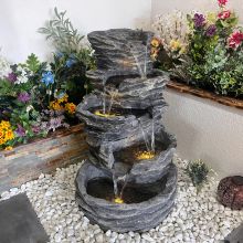 5 Tier Stone Rock Effect Water Feature
